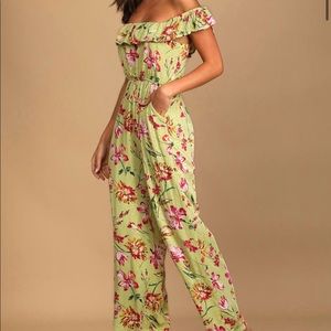 Lulu’s Floral off-the-shoulder Jumpsuit
